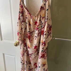 Carolina Belle Floral Dress in Cream and Red